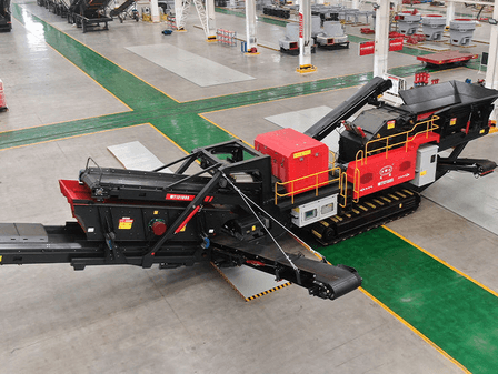 Wotetrack type fully hydraulic tracked impact crushing station